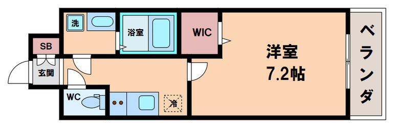 LOUIS RESIDENCE 天王寺町北(1K/8階)の間取り写真