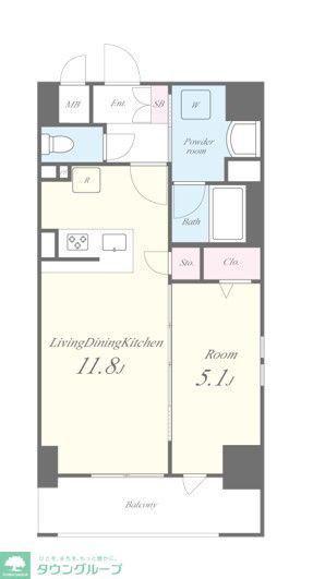 RESIDENCE OMIYA HIKAWASANDO(1LDK/9階)の間取り写真