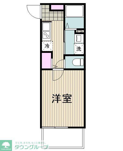 フルセイル中山(1K/3階)の間取り写真