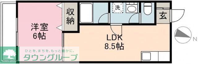ロジュマンドブリック(1LDK/3階)の間取り写真