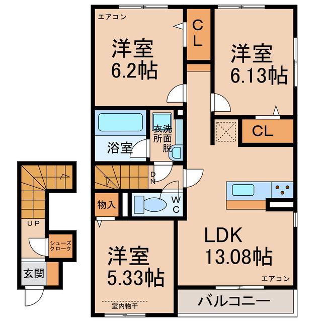 アレイズ(3LDK/2階)の間取り写真