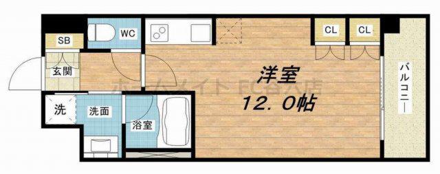 KDXレジデンス本町橋(ワンルーム/11階)の間取り写真