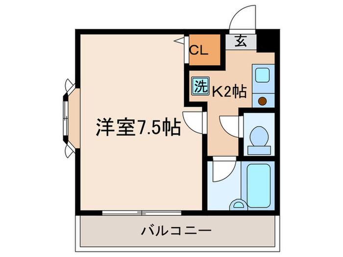 エルサヴァール(1K/3階)の間取り写真