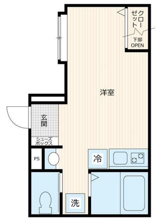 フォレックスコート本蓮沼(ワンルーム/2階)の間取り写真