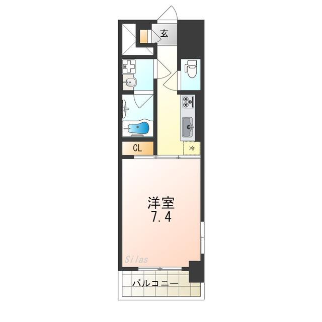 アルモニー中もず(1K/3階)の間取り写真