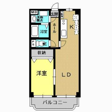 REI VILLAGE(1LDK/7階)の間取り写真