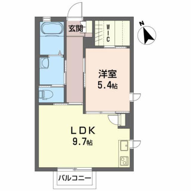シャーメゾンめいび(1LDK/2階)の間取り写真