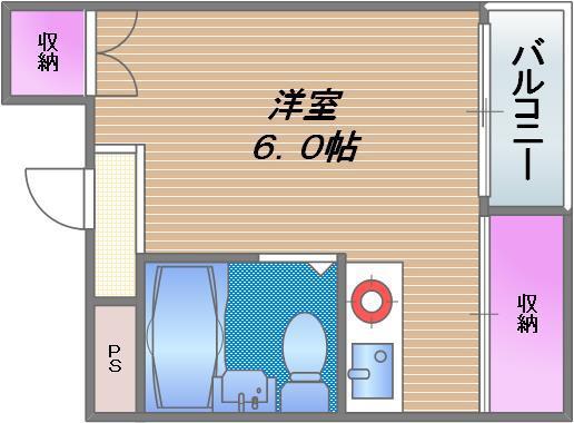 ラパンジール小路東(ワンルーム/2階)の間取り写真