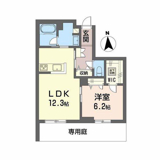 グランフィール(1LDK/1階)の間取り写真