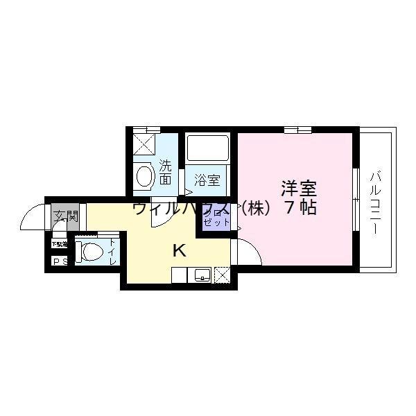 TKアンバーコート堺東(1K/5階)の間取り写真