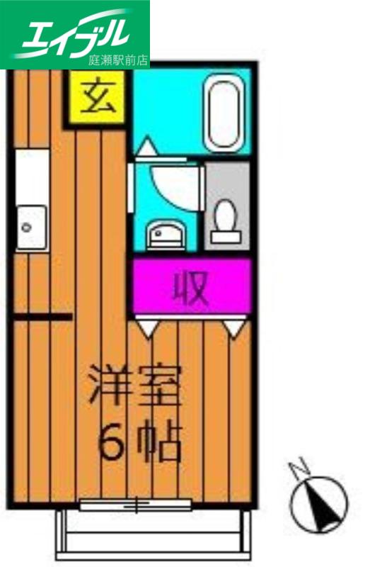 ビックウェイ中島(1K/1階)の間取り写真