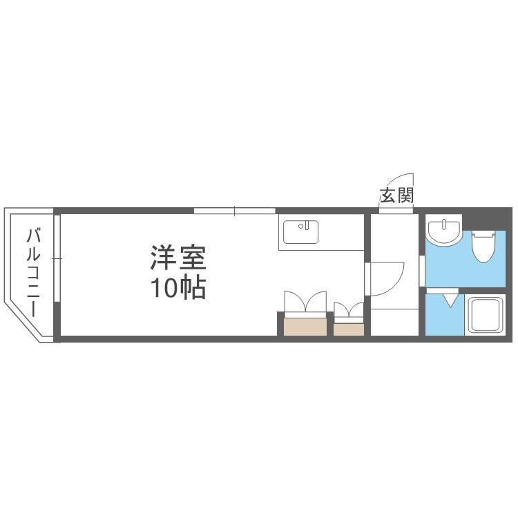 MAISON 花 (1DK/3階)の間取り写真