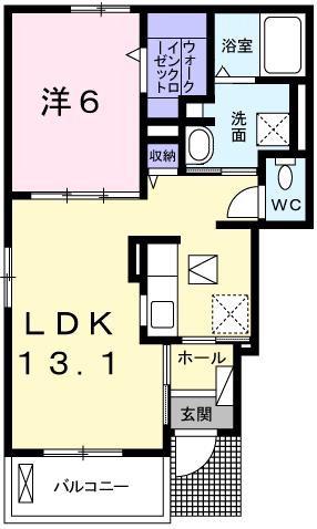 ラフレシール和なごみI(1LDK/1階)の間取り写真