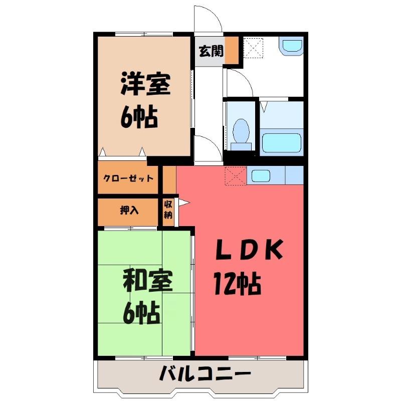 エディフィスKT(2LDK/2階)の間取り写真