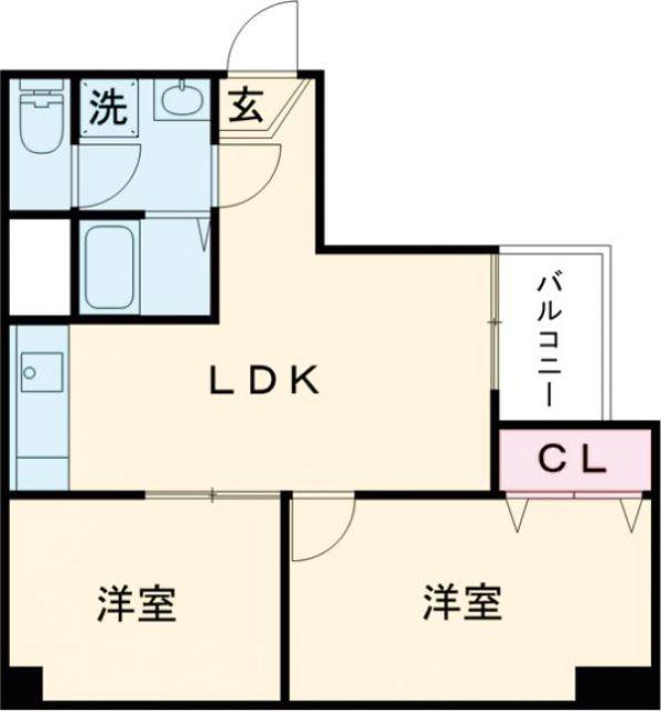 サンハイツ2番館(2LDK/3階)の間取り写真