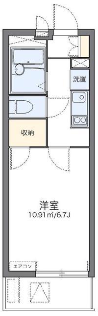 レオパレスアーバン国立(1K/2階)の間取り写真
