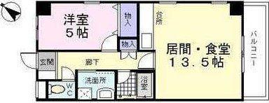 第3マサキビル(1LDK/5階)の間取り写真