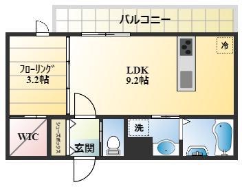 GRAN PASEO ノース (1LDK/4階)の間取り写真