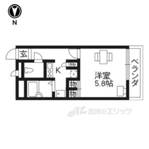レオパレス オグラ(1K/2階)の間取り写真