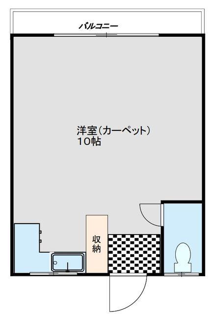 和田マンション(ワンルーム/1階)の間取り写真
