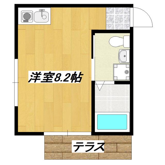 アパートメント新小岩B棟(ワンルーム/1階)の間取り写真
