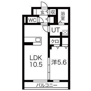 メゾン・ド・クルー(1LDK/3階)の間取り写真