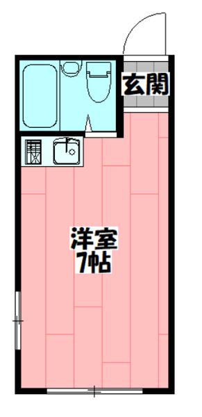 和マンション(ワンルーム/3階)の間取り写真