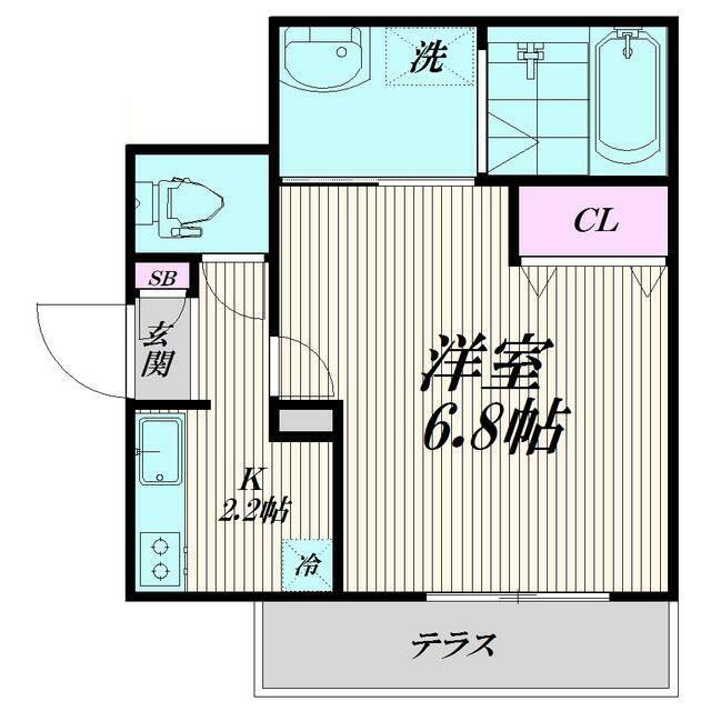 ラ・メゾンM(1K/1階)の間取り写真