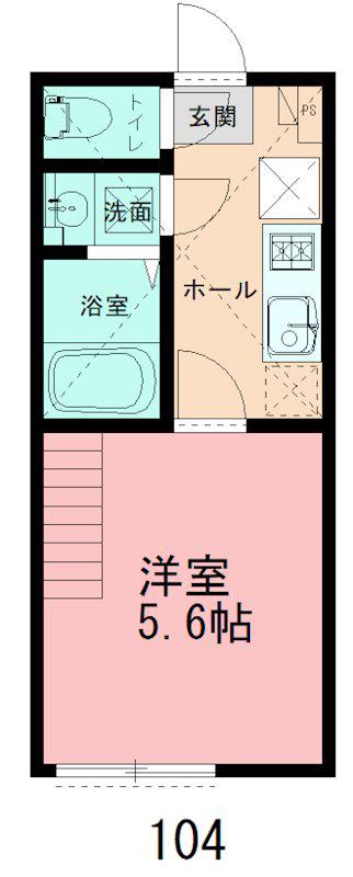 ヴィスタカモイ(1K/1階)の間取り写真