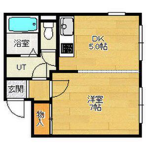 エンドレス三井北26条(1DK/1階)の間取り写真