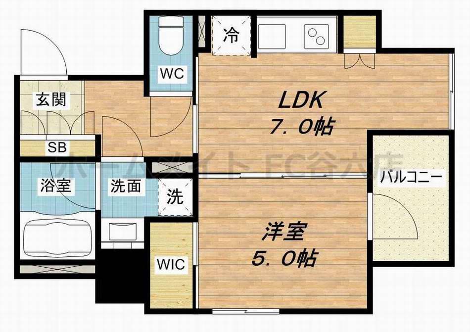 ファーストフィオーレ阿波座アクア(1LDK/8階)の間取り写真