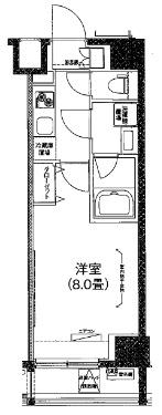 ティモーネ 浅草リーヴァ(1K/5階)の間取り写真