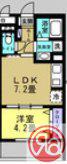 リアライズ長居公園通(1LDK/1階)の間取り写真