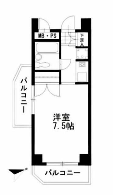 日神パレス板橋(ワンルーム/3階)の間取り写真
