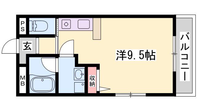ソフィア21溝之口II(ワンルーム/1階)の間取り写真