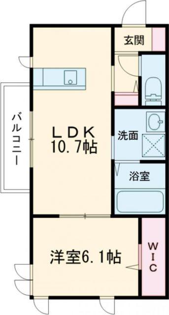 グレースレジデンスA棟(1LDK/1階)の間取り写真