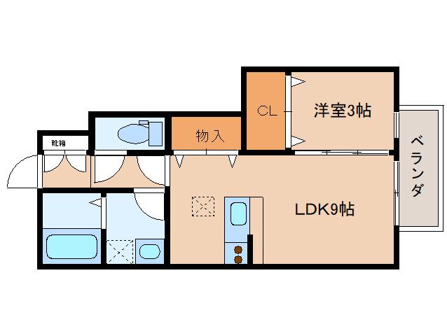 クレストハウス(1LDK/1階)の間取り写真