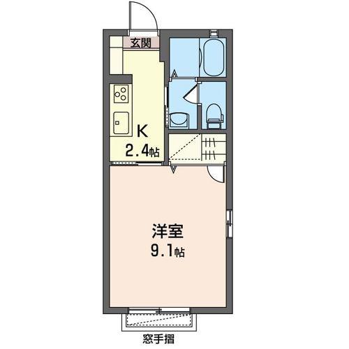 ジュネスハイツ板橋(1K/1階)の間取り写真