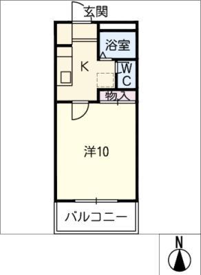 サンライズファミリアIII(1K/2階)の間取り写真