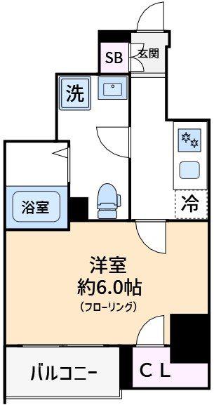BELL GRADE OM(1K/1階)の間取り写真
