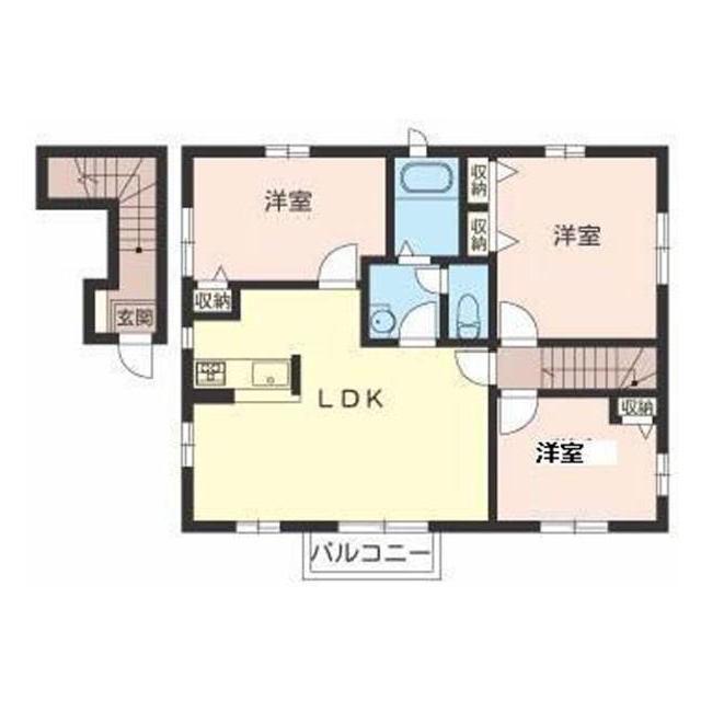 M´S FLAT(3LDK/2階)の間取り写真
