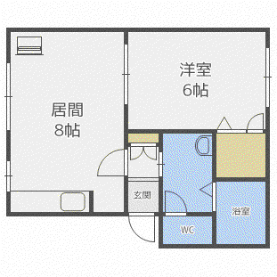 パークシティ18A(1LDK/3階)の間取り写真