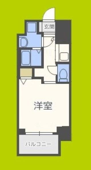 レオンコンフォート上本町(1K/14階)の間取り写真
