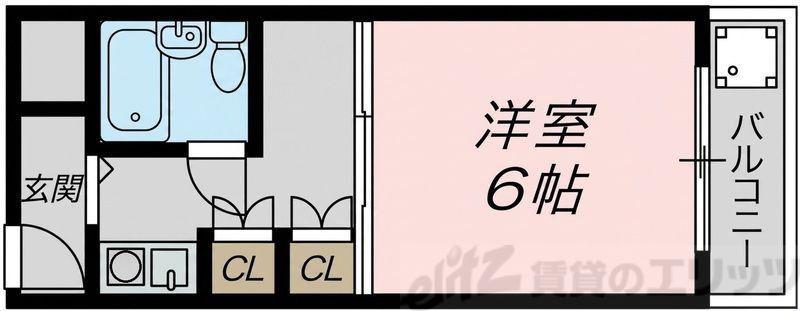 レナジア南摂津(1K/3階)の間取り写真