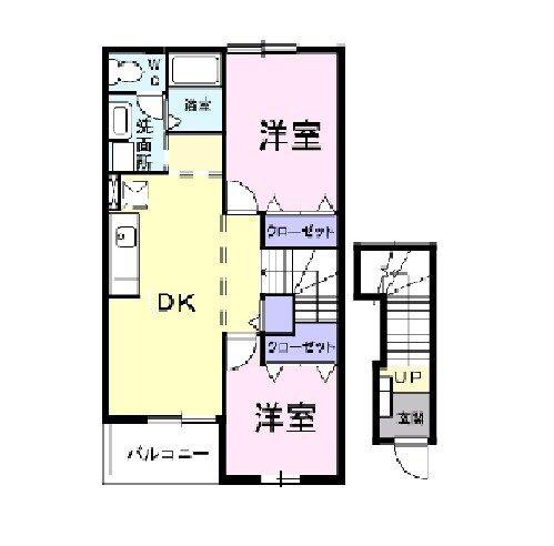 プリマベーラ(2LDK/2階)の間取り写真