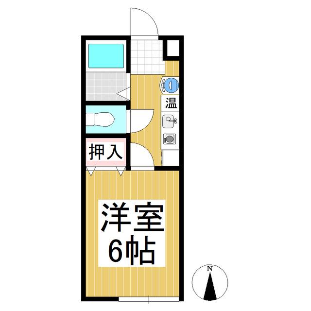 メゾンランジェB(1K/2階)の間取り写真