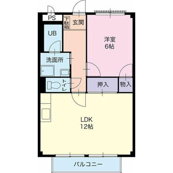 SURPLUS志太(1LDK/1階)の間取り写真