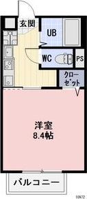 ルミナリエ(1K/2階)の間取り写真