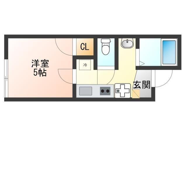 ベネボレンス立川(1K/4階)の間取り写真