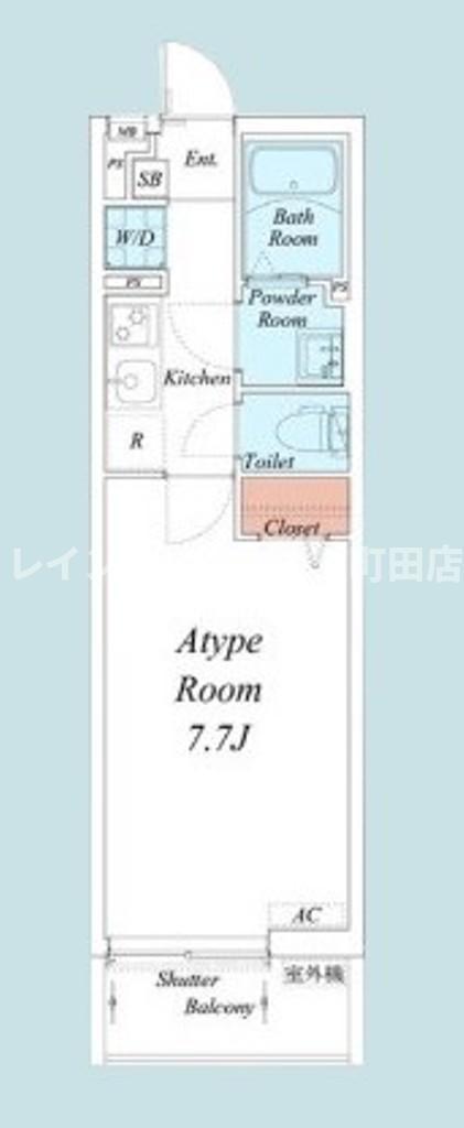 リブリ・アスフィード(1K/1階)の間取り写真